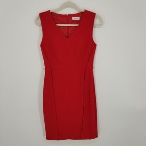 Calvin Klein Red Sheath Dress